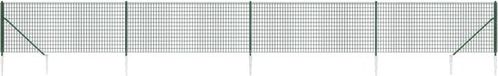 vidaXL Draadgaashek met grondankers 0,8x10 m groen