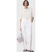 AllSaints Lottie Linen Top Chalk White