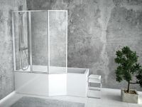 Badland INTEGRA hoekbad 170 x 75 cm links wit met styropor ombouw