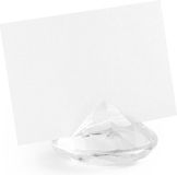 Merkloos / Sans marque Partydeco Sp. Z O. O. 100x Kaarthouders standaards transparante diamanten 4 cm