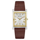 Bulova 98B430 Heren Polshorloge Kwarts Leer Bruin Zilverkleurig Multi
