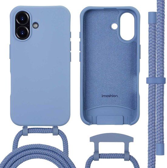 imoshion Color Backcover met afneembaar koord geschikt voor MagSafe - Ash Blue - iPhone 16