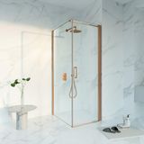 FortiFura Galeria Douchecabine - 70x90x200 cm - Veiligheidsglas - Antikalk - Geborsteld Koper