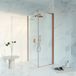 FortiFura Galeria Douchecabine - 70x90x200 cm - Veiligheidsglas - Antikalk - Geborsteld Koper
