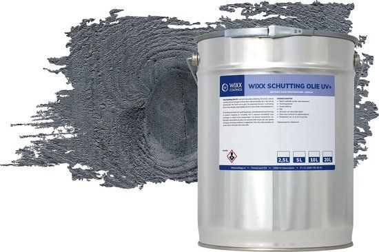 Wixx Schuttingolie UV+ - Antraciet - 2.5L - Voor binnen & buiten - Krasvast
