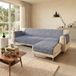 Comfort Italian Bed Linen Comfortabele bankhoes, antislip, met rechte ligstoel, donkerblauw, 290 cm