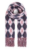 ICHI IADAHLIA SC Dames Sjaals Polyester Geruit Total Eclipse
