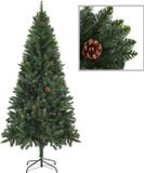 vidaXL Sapin de Noël artificiel avec pommes de pin 180 cm vert