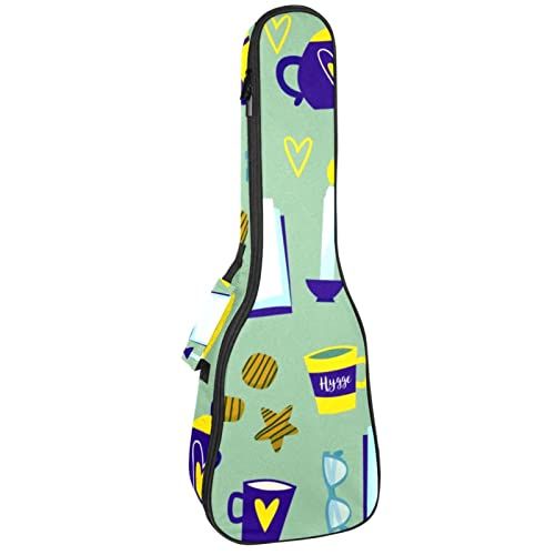 Mersov Tenor Ukulele Gigbag Waterdichte Ukelele Case Gewatteerde Rugzak, Geweldig voor Sopraan Concert (21/23/24") Hygge Green