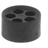 Wiska 10102023 MFD 25/05/056 Meervoudig dicht-inzetstuk Slagvast, Met trekontlasting M25 Kunststof Zwart (RAL 9005) 25