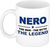 Bellatio Decorations naam cadeau mok - Nero - man myth legend - koffiemok - 300 ml - collega - vaderdag