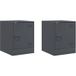 Acier Table de chevet 2 pcs 34,5x39x44 cm anthracite