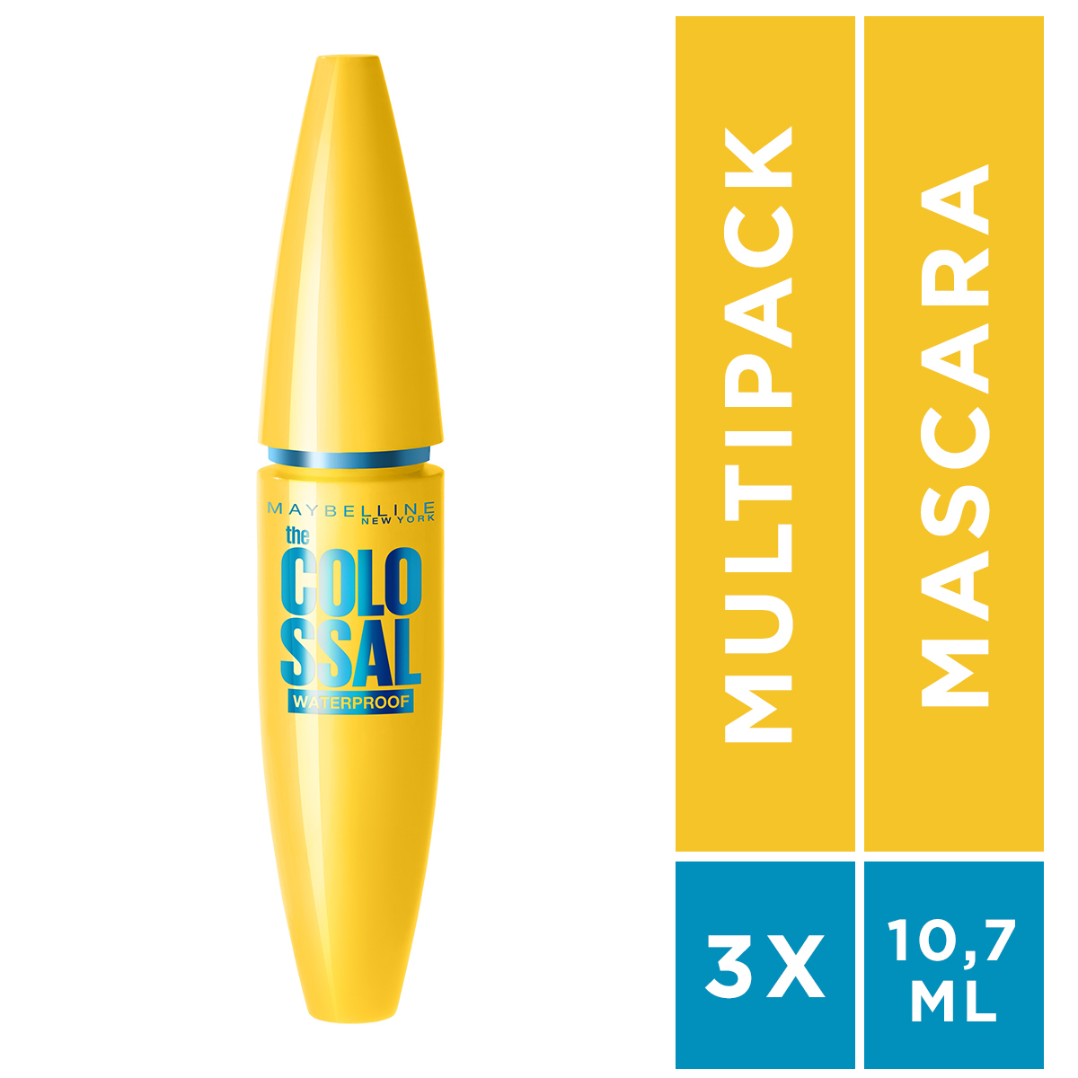 Maybelline Voordeelverpakking Volume Mascara Verrijkt met Collageen voor Direct Kolossaal Volume - 3x 10.7 ml