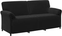 vidaXL 3-Zits Bank Zwart Fluweel 198 x 83 x 95 cm