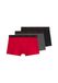 HUGO Boxershorts gris pierre / rouge vif / noir