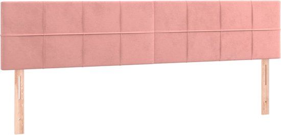 vidaXL Hoofdbord 180x5x78/88 cm Fluweel Roze