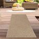 Tapis Beige Motif Circulaire Intérieur/Extérieur 80x150 cm
