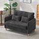 MODENUIT Canapé 127 cm - Gris foncé