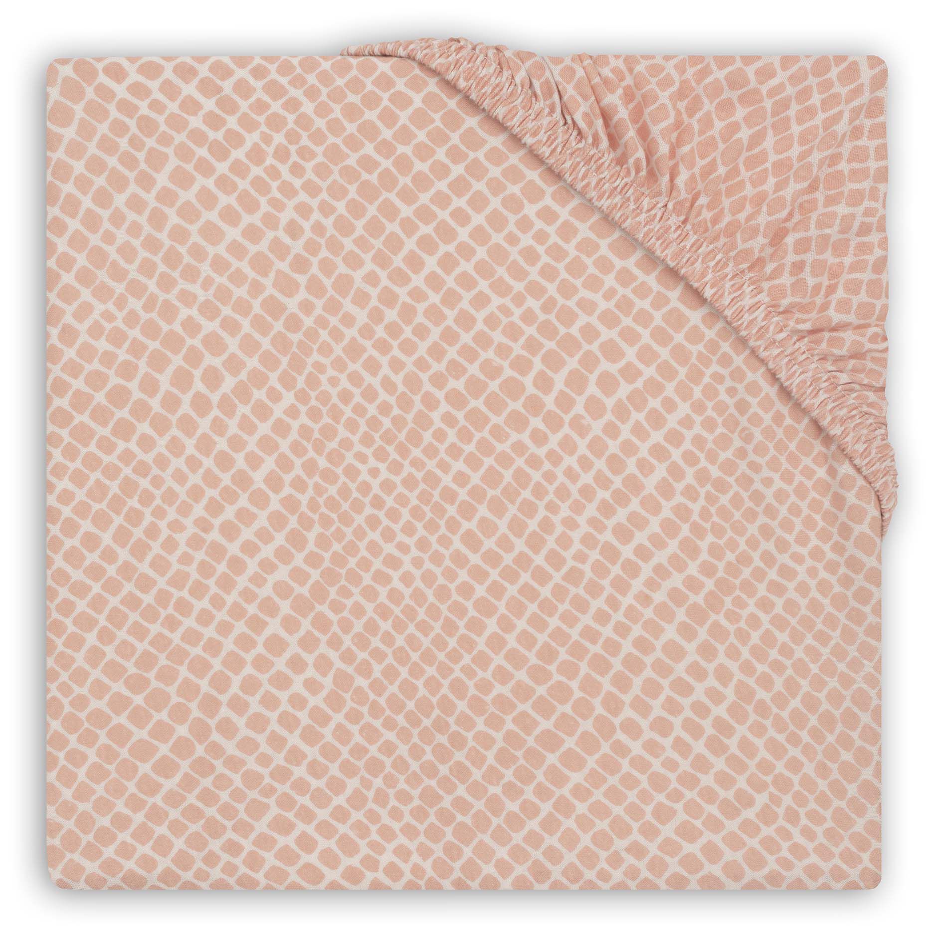 Jollein Hoeslaken Jersey Snake lichtroze 40 x 80 cm