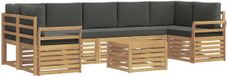 vidaXL Buiten bankenset 8 st Wit en antracietkleurig Polyester