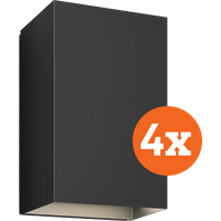 Philips Hue Resonate - Muurlamp - White and Color - Zwart - 4-pack