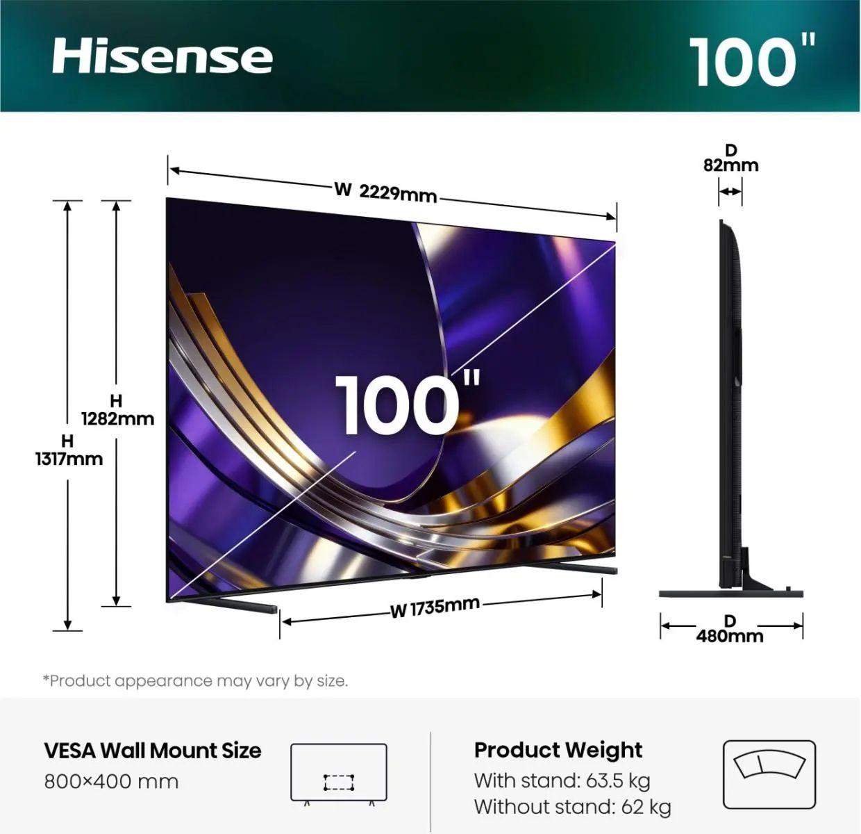 Hisense 100U79S PRO / 100 inch / 2026