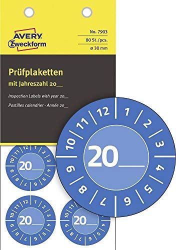 Avery 7903 teststickers 30 mm blauw (80 stuks)