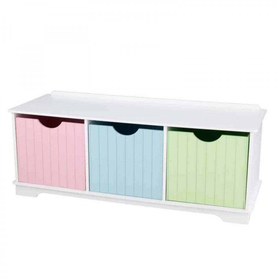 KidKraft Nantucket Bank Met Opbergruimte - Pastel