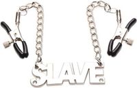 XR Brands AG930 - Pinces de mamelon chaîne d'esclave - Argent