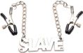 XR Brands AG930 - Pinces de mamelon chaîne d'esclave - Argent