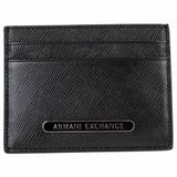 Armani Exchange Barcelona Porte-cartes de crédit Cuir noir Hommes