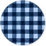 Merkloos Buiten tafelkleed/tafelzeil boeren ruit blauw 160 cm rond