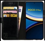 Rosso Element Wallet Book Case voor Xiaomi Poco F7 Pro - Zwart