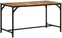 vidaXL - Eettafel - 140x70x75 cm - massief hout - ruw - mangohout