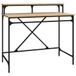 Bureau 100x50x90 cm bois traité et fer couleur chêne sonoma