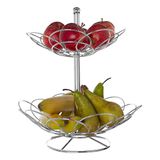 Premier Housewares 509790 2-Tier Fruit Basket Chrome