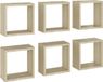 vidaXL Wandschappen Kubus - 6 stuks - 30x15x30 cm - Sonoma Eikenkleurig