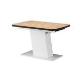 Vicco Eettafel Fenaro, Goudkleurig Eiken/Wit, 120-160 x 80 cm uitschuifbaar