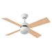 Eden pulse Plafondventilator met omkeerbare vleugels, wit/beuken, 2 x E27-lampen, afstandsbediening, 40 x 107 x 107 cm
