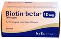 Biotine bêta Biotine bêta, 10 mg, comprimés pour prévenir une carence en biotine, boîte de 100 comprimés