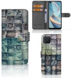 B2Ctelecom Wallet Case met Pasjes voor OPPO Reno4 Z 5G - Kunstleer - Blauw