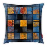 Bonamaison Decoratief Kussenhoes, Nieuw Ontwerp/Makkelijk in Onderhoud, Kussensloop met Verborgen Ritssluiting, Maat: 45x45 Cm - Ontworpen en Geproduceerd in Turkije