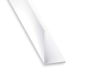 CQFD Ongelijke hoek, pvc, wit, 10 x 20 mm, 1 m