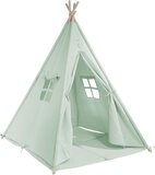 Sunny Alba Tipi Tent Pastel Groen - Wigwam Speeltent met ramen - 120x120x160cm