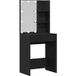 Table de toilette chêne noir 60 x 40 x 140 cm bois d'ingénierie