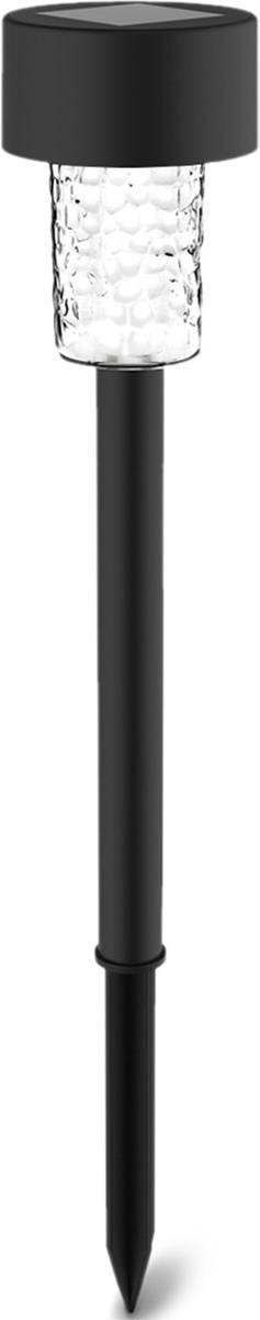 Qualu LED Priklamp met Zonne-energie - Igia Colino - 0.06W - Helder/Koud Wit 6500K - Mat Zwart - Kunststof
