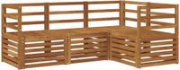vidaXL - Bank loungeset - 4-delig - Naturel - Polyester
