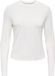 ONLY ONLBAMBOO Top Lange Mouw Ronde Hals Effen Cloud Dancer Viscose/Elastaan Vrouwen XS