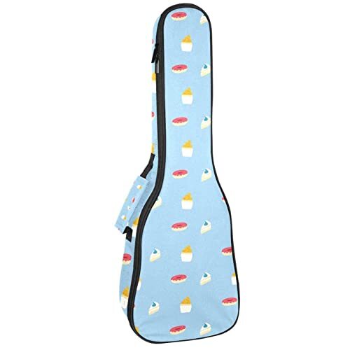 Mersov Tenor Ukulele Gigbag Waterdichte Ukelele Case Gewatteerde Rugzak, Geweldig voor Sopraan Concert (21/23/24") Cupcakes Dessert Donut