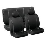 Les Outils Zwarte hoes, 100% polyester, universele maat, zitting voor zij-airbags